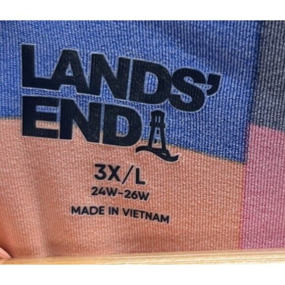 Lands' End Top Women's Size 3X Multicolor Color Block Long Sleeve - Picture 4 of 6